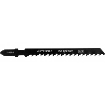 Полотна STAYER "PROFI", T144D, для эл/лобзика, HCS, по дереву, ДВП, ДСП, EU-хвост., шаг 4мм, 75мм, 2шт 15984-4_z01