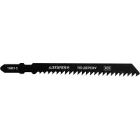 Полотна STAYER "PROFI", T111C, для эл/лобзика, HCS, по дереву, ДВП, ДСП, EU-хвост., шаг 3мм, 75мм, 2шт 15987-3_z01