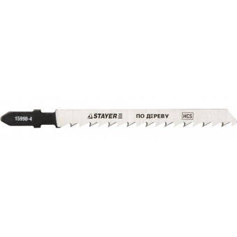 Полотна STAYER "PROFI", T101D, для эл/лобзика, HCS, по дереву, ДСП, ДВП, EU-хвост., шаг 4мм, 75мм, 2шт 15990-4_z01