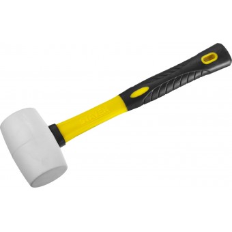 Киянка STAYER "PROFI" резиновая БЕЛАЯ, с фиберглассовой ручкой, 230г 20533-230