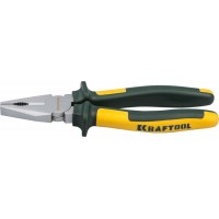 Плоскогубцы KRAFTOOL"KRAFT-MAX"комб,Cr-Mo,маслобензост двухкомп рукоятки,шарнирное соединение с повыш износост,180мм 22011-1-18