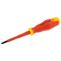 Отвертка STAYER "PROFI" "ELECTRO" диэлектрическая до 1000В, двухкомп рукоятка, PH № 1 х 80мм 25142-1-08