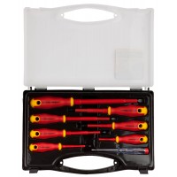 Набор STAYER "PROFI" "ELECTRO": Отвертки диэлектрические, тестер, 100-250В, Cr-V, 8шт 25145-H8_z01