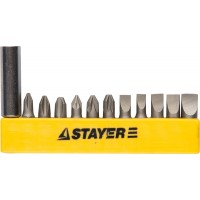 Набор STAYER Биты "MASTER" с магнитным держателем,12 предметов 2609-H12_z01