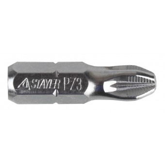 Биты STAYER "PROFI", хвостовик C1/4", система NSS, PZ №3, 25мм, 50шт 26228-3-25-50