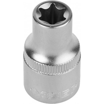 Головка торцовая ЗУБР "МАСТЕР" (1/2"), Cr-V, E-TORX, хроматированное покрытие, E10 27719-10