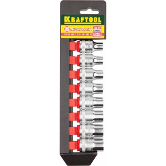 Набор KRAFTOOL "EXPERT QUALITAT" Торцовые головки "SUPER LOCK", 1/2", 8-15мм, 8 предметов 27863-H8_z01