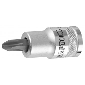 Торцовая бита-головка KRAFTOOL "INDUSTRIE QUALITAT", материал S2, PHILLIPS, сатинированная, 1/2", PH4 27901-4_z01