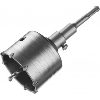 Коронка DEXX буровая в сборе, SDS-plus хвостовик, d=80мм 29215-80