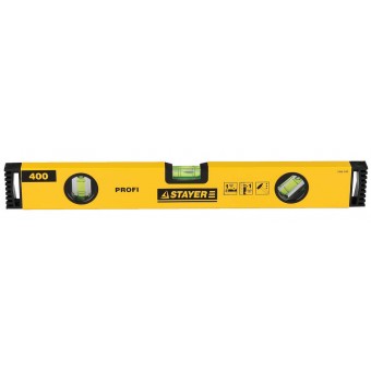 Уровень STAYER "PROFI" "PROFILevel" коробчатый усиленный, фрезерованный, 3 противоударных ампулы, 40см 3466-040