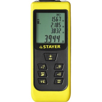 Дальномер STAYER "MASTER" MAX-Control лазерный, 2 точки отсчета, дальность 50м, точность 2мм 34957