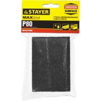 Губка шлифовальная STAYER "MASTER" четырехсторонняя, зерно - оксид алюминия, Р80; 100 x 68 x 26 мм. 3560-2_z01