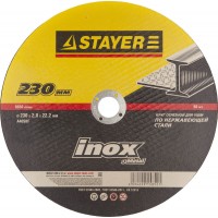 Круг отрезной абразивный STAYER "MASTER" по нержавеющей стали, для УШМ, 230х2,0х22,2мм 36222-230-2.0_z01