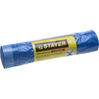 Мешки для мусора STAYER "Comfort" завязками, голубые, 30л, 20шт 39155-30
