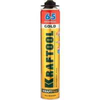 Пена "GOLD 65" профессиональная, монтажная, пистолетная, всесезонная, 850мл, KRAFTOOL 41194