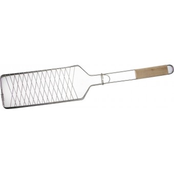 Решетка-гриль GRINDA "BARBECUE" для рыбы, одинарная, нержавеющая сталь, 620х120мм 424731