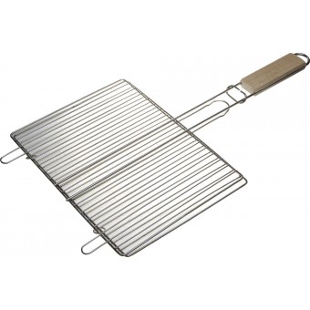 Решетка-гриль GRINDA "BARBECUE", плоская, нержавеющая сталь, 300х225мм 424733
