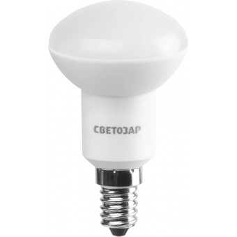 Лампа СВЕТОЗАР светодиодная "LED technology", цоколь E14(миньон), яркий белый свет (4000К), 45 (5Вт), 220В 44504-45