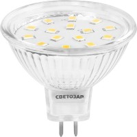 Лампа СВЕТОЗАР светодиодная "LED technology", цоколь GU5.3, теплый белый свет (3000К), 220В, 3Вт (25) 44550-25_z01
