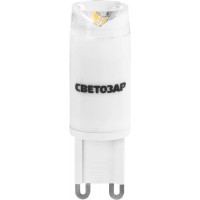 Лампа СВЕТОЗАР светодиодная "LED technology", цоколь G9, теплый белый свет (3000 К), 2,5Вт (20) 44595-20