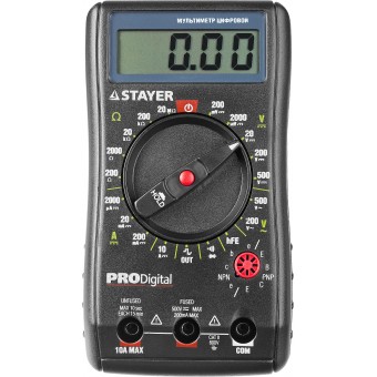 Мультиметр STAYER "PROFESSIONAL" PRODigital цифровой 45310