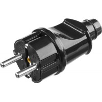 Вилка MAXElectro электрическая, 16А/220В, с заземлением, черная, STAYER 55160-B