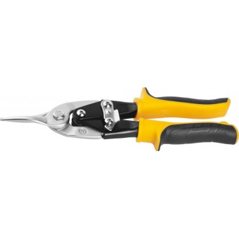 Ножницы JCB по металлу рычажные, хромованадиевая сталь, двухкомпонентная ручка, прямые, 250мм JAS004